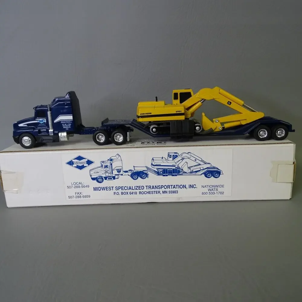 Ertl 1990 National Truckin Con Die Cast Metal Semi Truck Trailer 9715 John Deere